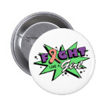 Endometrial Cancer Fight Like A Girl POW! buttons
