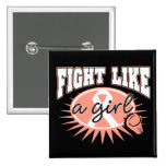 Endometrial Cancer Fight Like A Girl Sporty Callou buttons