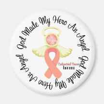 Endometrial Cancer God Made My Hero An Angel Refrigerator Magnets