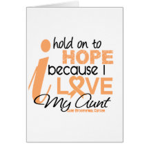 Endometrial Cancer Hold On To Hope For My Aunt Greeting Cards