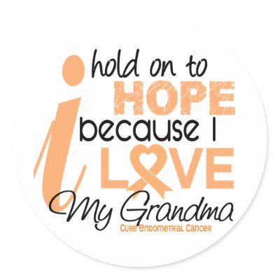 Endometrial Cancer Hold On To Hope For My Grandma Sticker