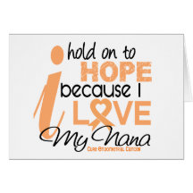 Endometrial Cancer Hold On To Hope For My Nana Greeting Card
