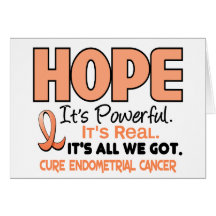 Endometrial Cancer HOPE 1 Greeting Card