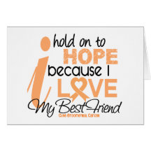 Endometrial Cancer Hope For My Best Friend Greeting Card