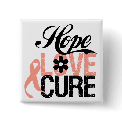 Endometrial Cancer HOPE LOVE CURE Gifts pins