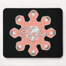 Endometrial Cancer Hope Unity Ribbons Mousepad