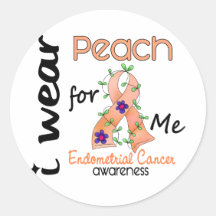 Endometrial Cancer I Wear Peach For Me 43 Stickers