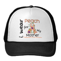 Endometrial Cancer I Wear Peach For My Mother 43 Trucker Hats