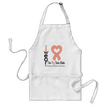 Endometrial Cancer Peach TWIN SISTER Apron