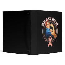 Endometrial Cancer - Rosie The Riveter - We Can Do Vinyl Binder