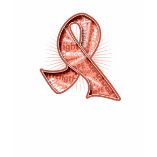 Endometrial Cancer Slogan Watermark Ribbon shirt