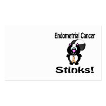 Endometrial Cancer Stinks Skunk Awareness Design business cards by animals4acause Endometrial Cancer Stinks Skunk Awareness Design business cards
