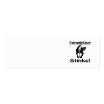 Endometrial Cancer Stinks Skunk Awareness Design business cards by animals4acause Endometrial Cancer Stinks Skunk Awareness Design business cards