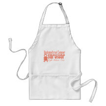 Endometrial Cancer Survivor Flower Ribbon Aprons