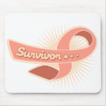 Endometrial Cancer Survivor Ribbon Mouse Pads
