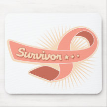 Endometrial Cancer Survivor Ribbon Mouse Pads