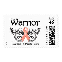 Endometrial Cancer Warrior Scroll Postage Stamps