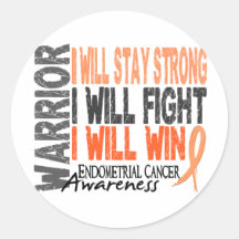 Endometrial Cancer Warrior Sticker