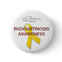 Endometriosis Awareness Button - ribbon