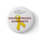Endometriosis Awareness Button - ribbon