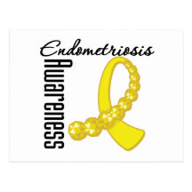 Endometriosis Awareness Gemstone Ribbon Postcard