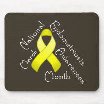 Endometriosis Awareness Month Dark Mousepad by jamieco Endometriosis Awareness Month Dark Mousepad