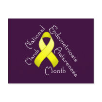 Endometriosis Awareness Month Dark Postcard postcards
