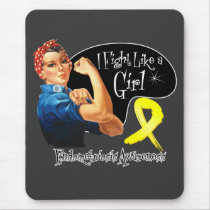 Endometriosis Fight Like a Girl Rosie The Riveter Mousepad