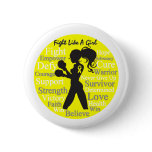 Endometriosis Fight Like A Girl Warrior Collage buttons