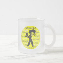 Endometriosis Fight Like A Girl Warrior Collage Mug