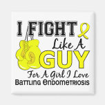 Endometriosis Fight Like A Guy 15 Fridge Magnet
