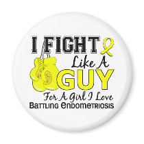 Endometriosis Fight Like A Guy 15 Fridge Magnet