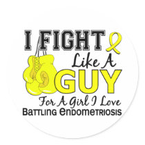 Endometriosis Fight Like A Guy 15 Stickers
