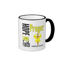 Endometriosis Hope Love Faith Prayer Cross Mugs