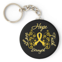 Endometriosis Hope Motto Butterfly Key Chain