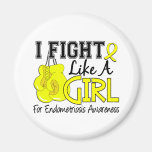 Endometriosis I Fight Like A Girl 15.5 Fridge Magnet