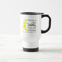 Endometriosis I Wear a Ribbon For My Hero Mugs