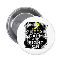 Endometriosis Keep Calm and Fight On Button