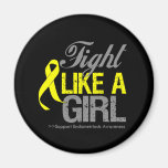 Endometriosis Ribbon - Fight Like a Girl Magnet