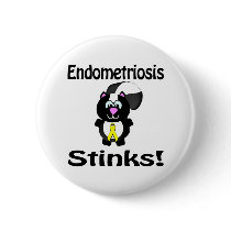 Endometriosis Stinks Skunk Awareness Design Pins