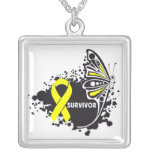 Endometriosis Survivor Tattoo Butterfly necklaces
