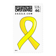 Endometriosis Yellow Ribbon 3 Stamps
