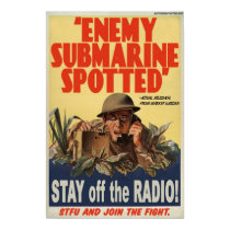 Enemy Submarine Spotted posters by benrscott Enemy Submarine Spotted posters