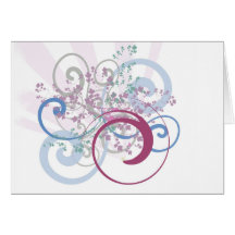 Energetic Swirls with Plants Cards
