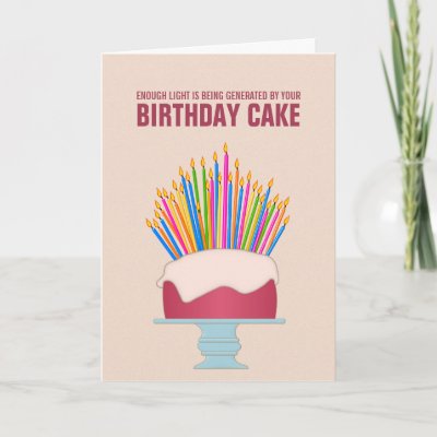 Energy Efficient Birthday Cake Birthday Card