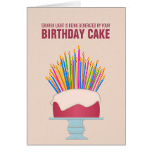 Energy Efficient Birthday Cake Birthday Card