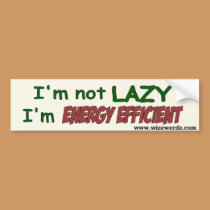 Energy Efficient bumper sticker bumper stickers