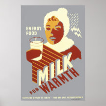 Energy Food Milk For Warmth Posters