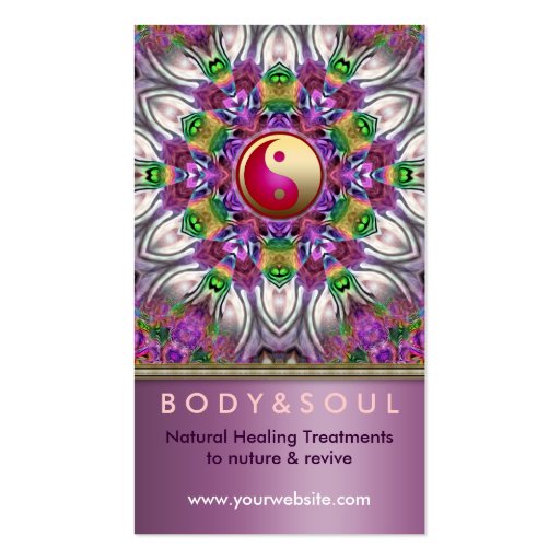 Energy Healing Holistic Pearl Star Business Card (back side)