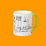 enertialcall collection of b/w cafe scene mugs